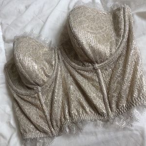 Victoria’s Secret 34D dream angels bra top gold